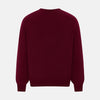View 8 of product Burgundy Cashmere V-neck Jumper