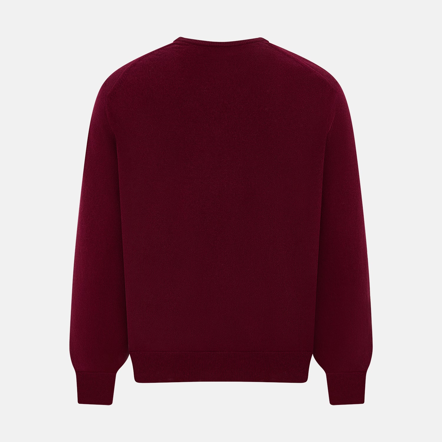 View 8 of product Burgundy Cashmere V-neck Jumper