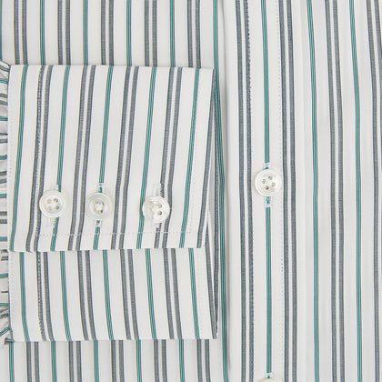 Forest Green Multi Stripe Mayfair Shirt Image 3
