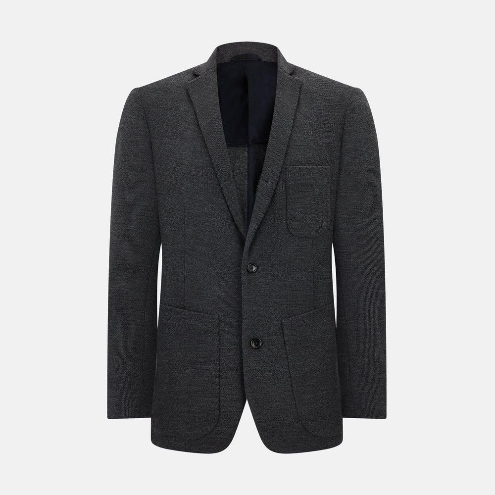 Graphite Knitted Oxford Blazer