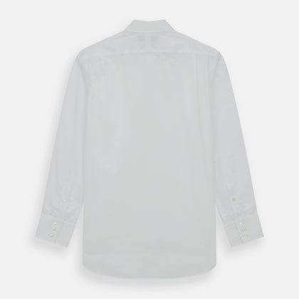 White Sea Island Quality Cotton Shirt with T&A Collar and 3-Button Cuffs Image 2