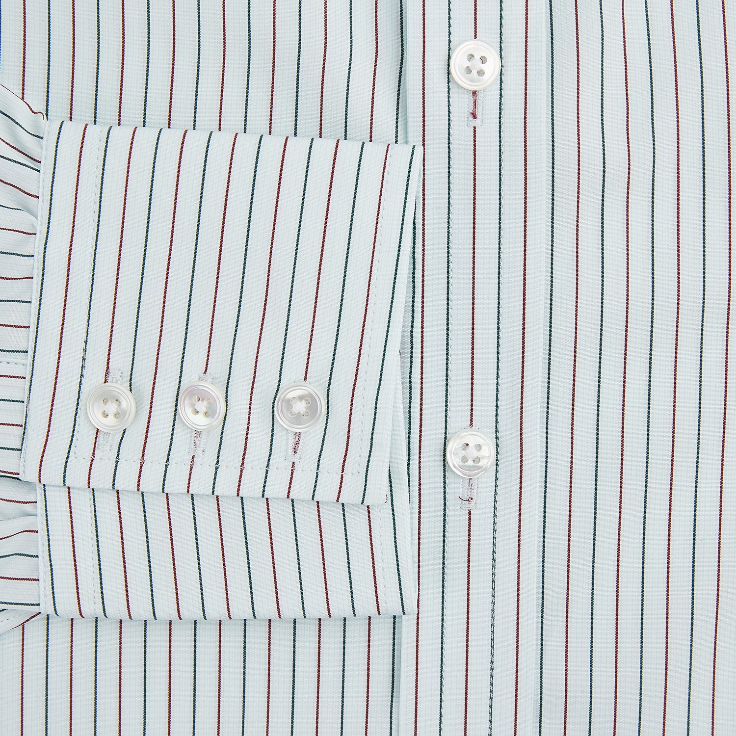View 4 of product Green and Burgundy Pinstripe Mayfair Shirt