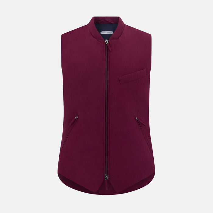 Wine Red Padded Gilet