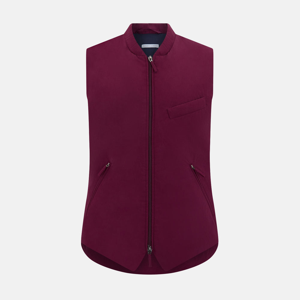 Wine Red Padded Gilet