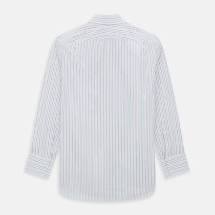 Pink and Blue Wide Pinstripe Mayfair Shirt Image 9