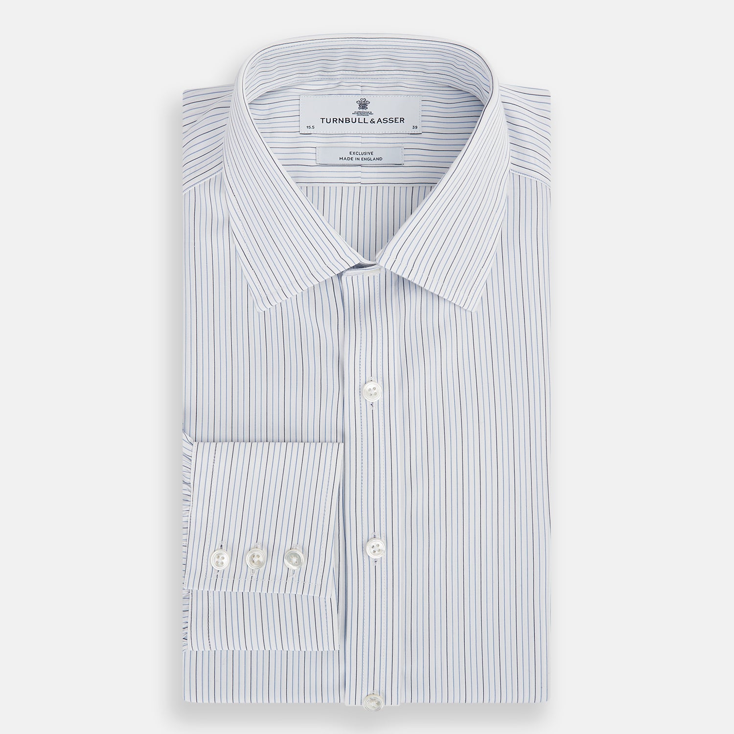 View 5 of product Navy and Blue Pinstripe Mayfair Shirt