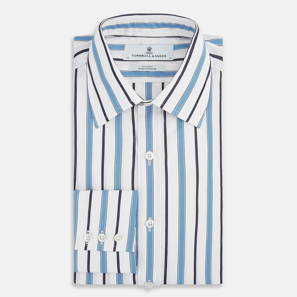 Sky Blue Multi Candy Stripe Mayfair Shirt