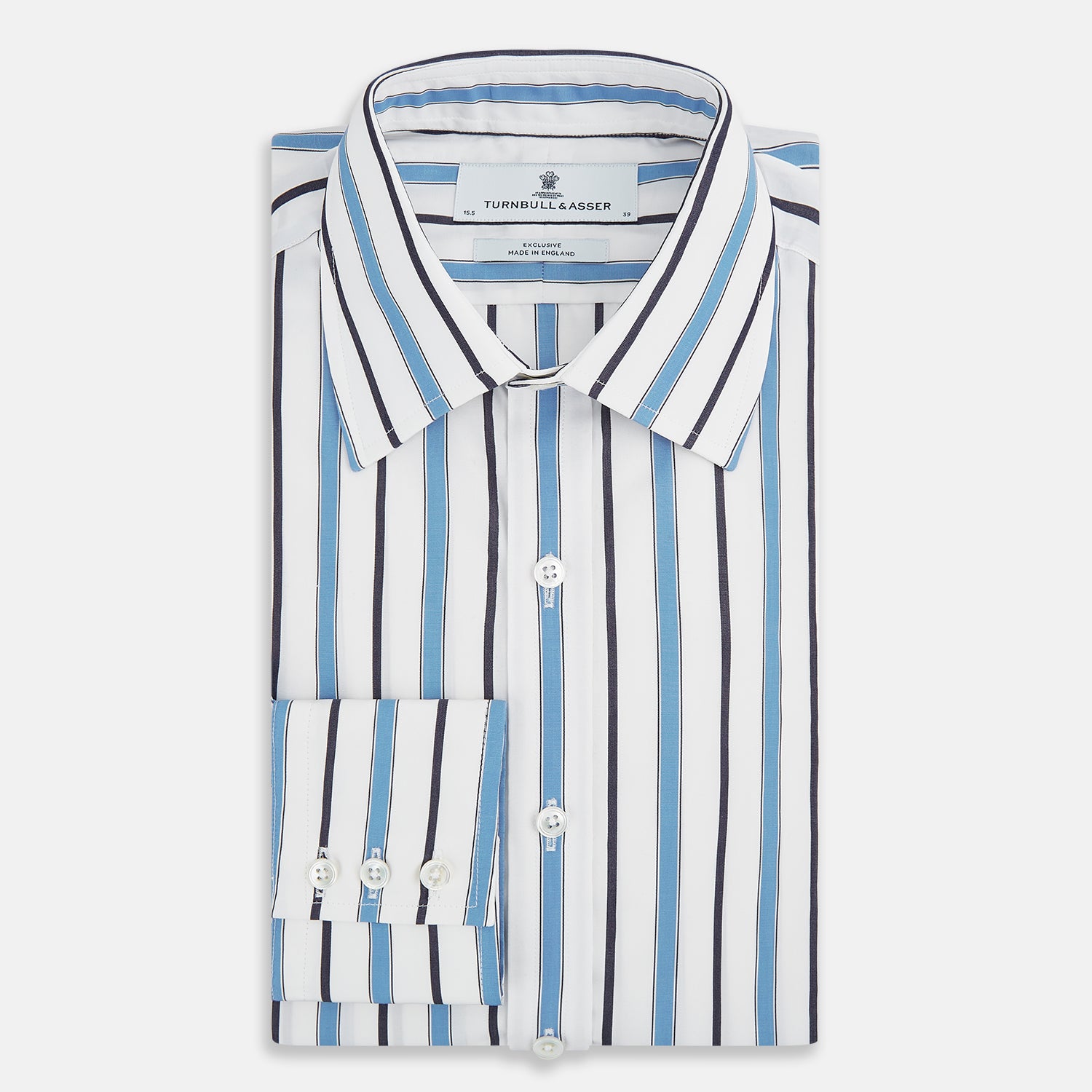 View 5 of product Sky Blue Multi Candy Stripe Mayfair Shirt