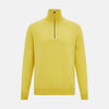View 1 of product Canary Yellow Half-Zip Cashmere Jumper