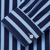 View 2 of product Navy Multi Stripe Cotton Weekend Fit Suffolk Shirt