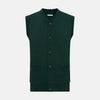 View 1 of product Forest Green Cashmere Sleeveless Cardigan