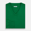 View 4 of product Grass Green Cashmere V-neck Jumper