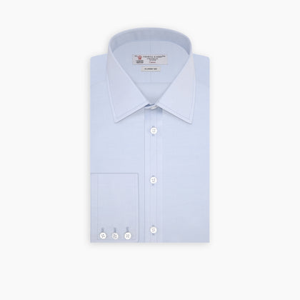 Two-Fold 120 Light Blue Shirt with T&A Collar and 3-Button Cuffs Image 6