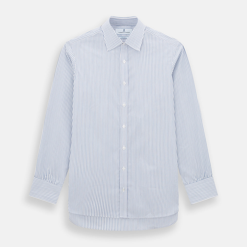 Navy Double Pinstripe Mayfair Shirt
