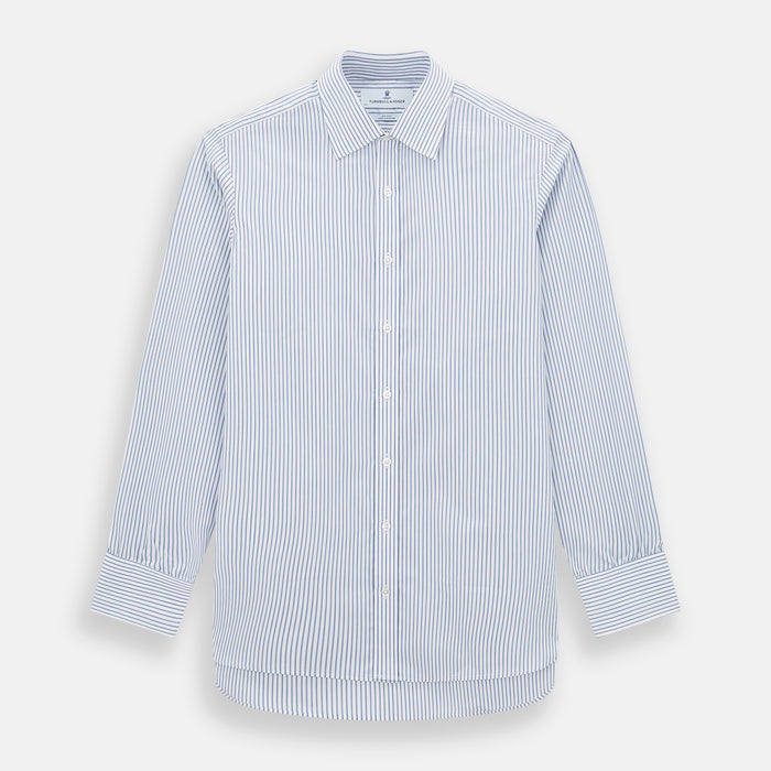 Navy Double Pinstripe Mayfair Shirt