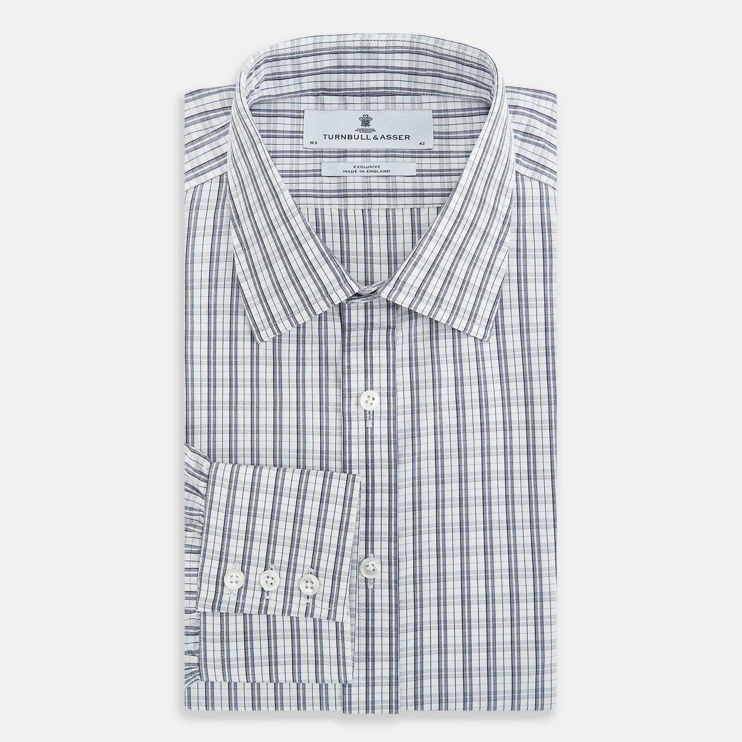 Navy Multi Check Mayfair Shirt