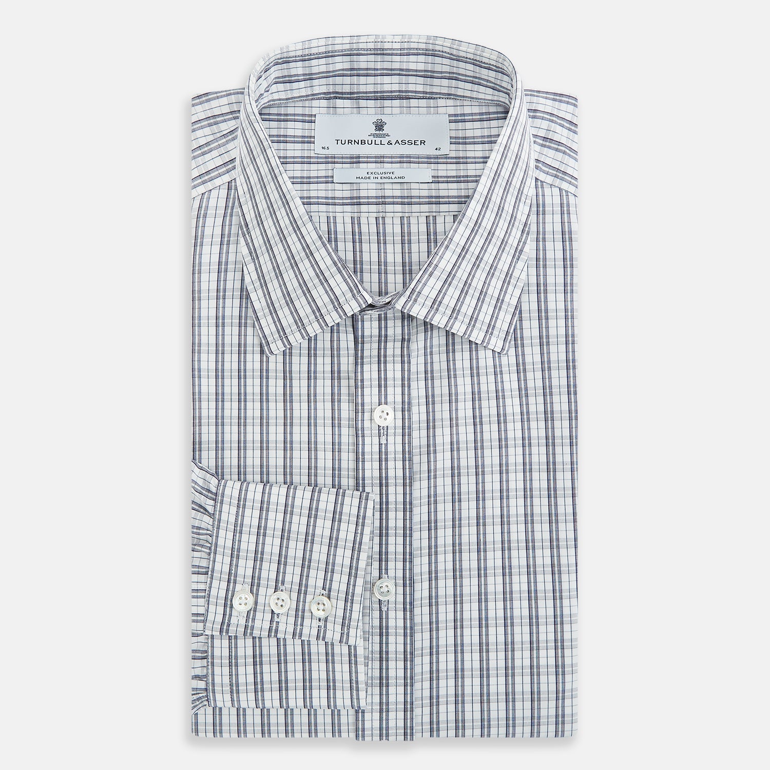 View 5 of product Navy Multi Check Mayfair Shirt