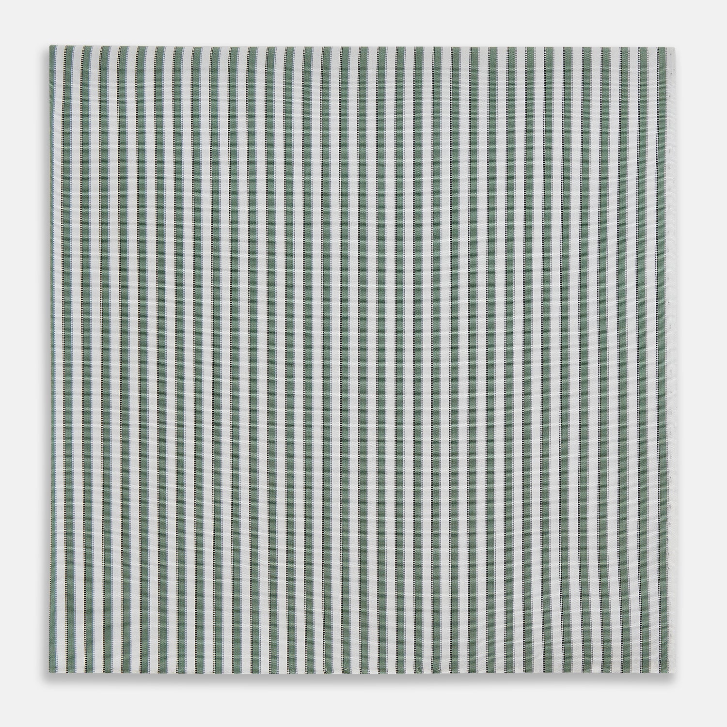 Image 1 of product Melon Green Halo Stripe Hand-Rolled Handkerchief