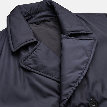 Navy Burrows Double Breasted Coat Image 5