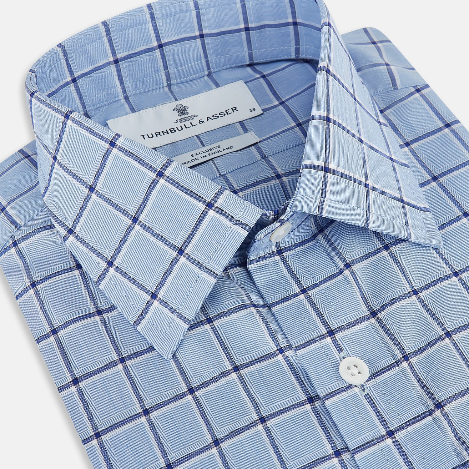 View 2 of product Blue and Navy Windowpane Mayfair Shirt