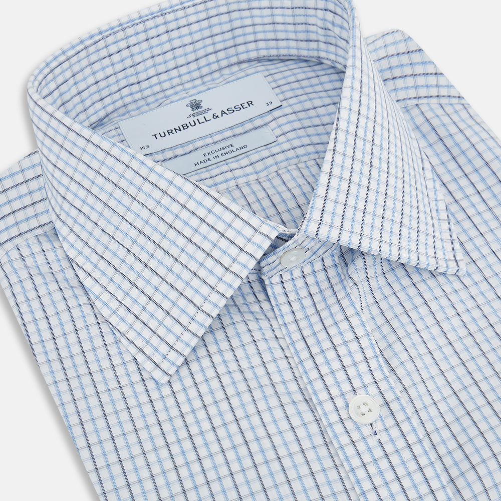 Navy and Blue Multi Check Mayfair Shirt
