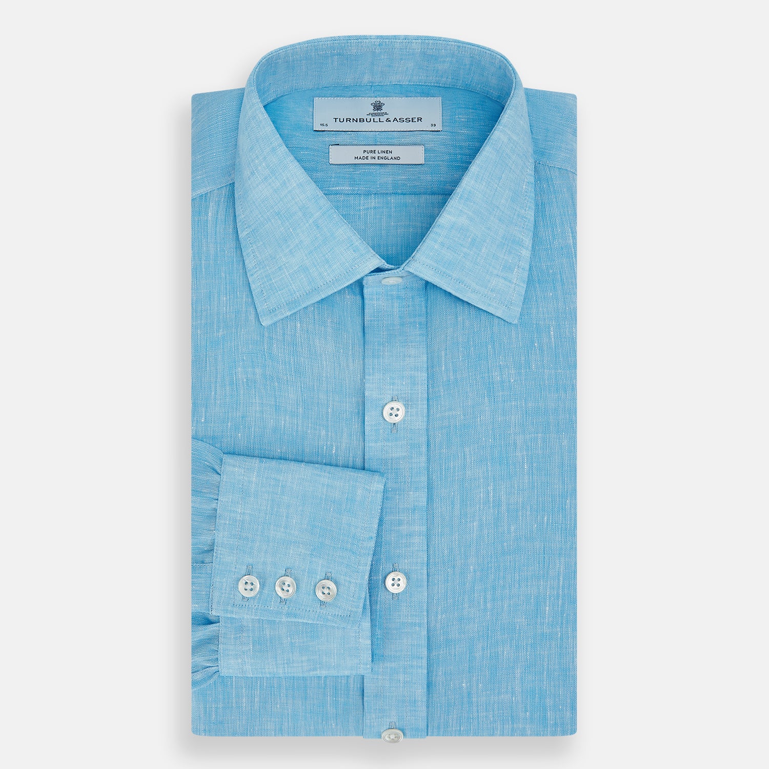 View 5 of product Turquoise Linen Mayfair Shirt