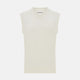 Ivory Cashmere V-neck Vest