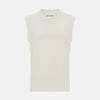 Ivory Cashmere V-neck Vest