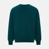 View 3 of product Moss Green Cashmere V-Neck Jumper