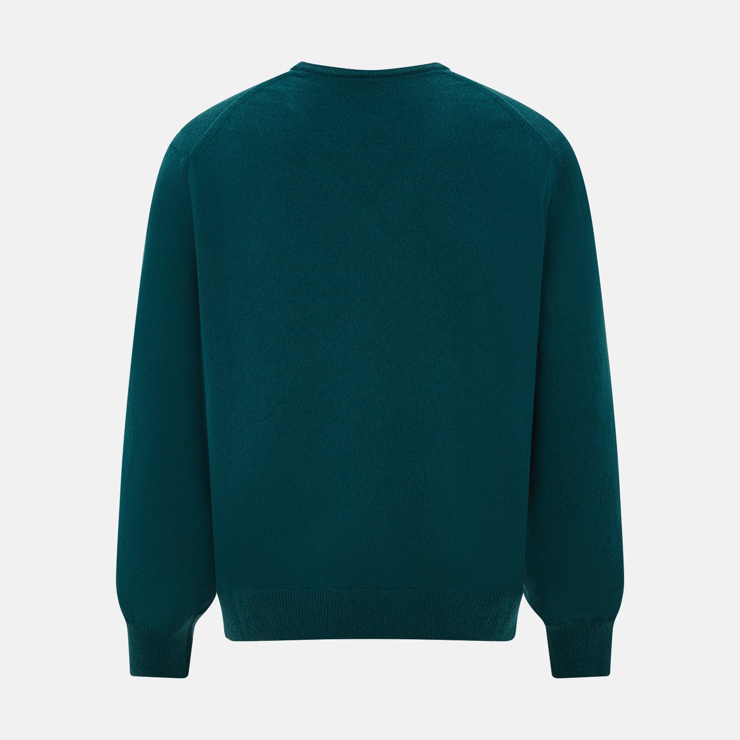 View 3 of product Moss Green Cashmere V-Neck Jumper