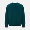 Moss Green Cashmere V-Neck Jumper