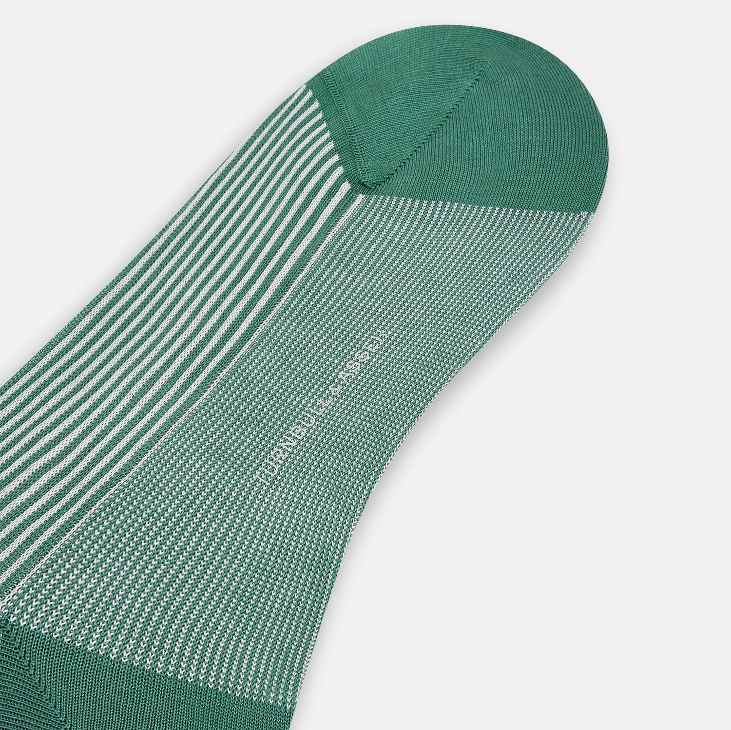 View 3 of product Melon Green/White Thin Striped Long Socks