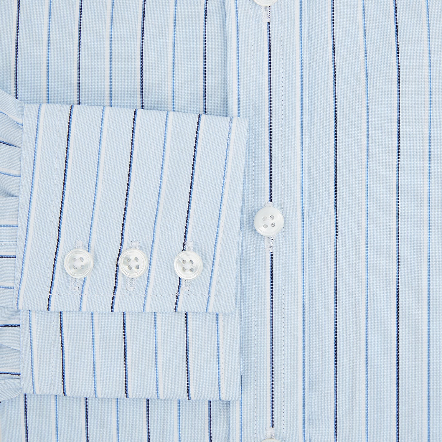 View 4 of product Navy and Blue Combination Stripe Mayfair Shirt