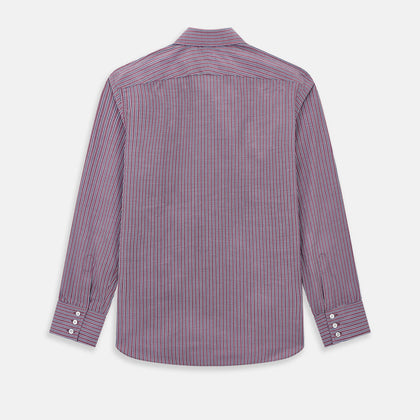 Wine Ticking Stripe Westminster Shirt Image 2