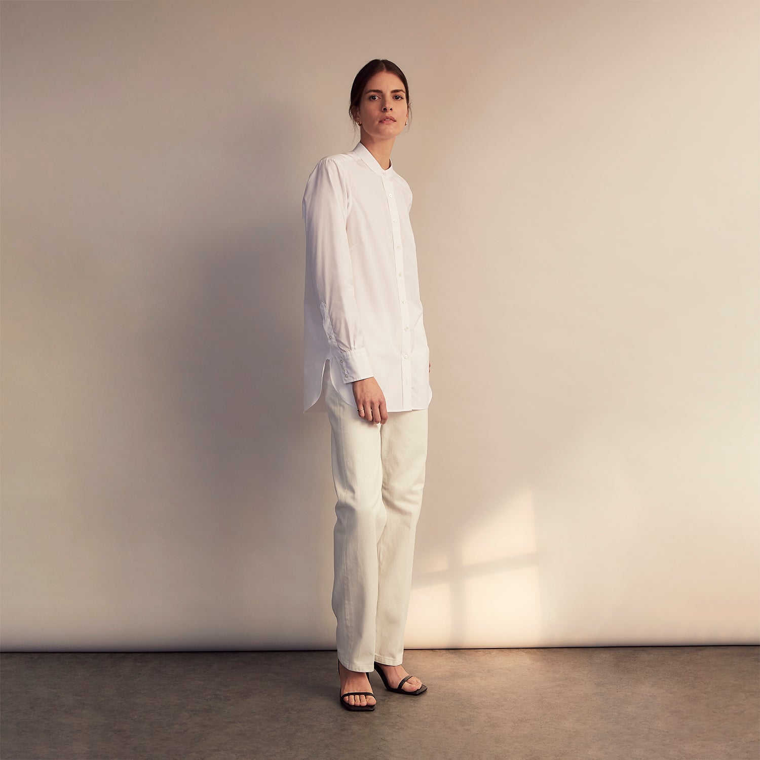 View 3 of product White Cotton Lauren Shirt