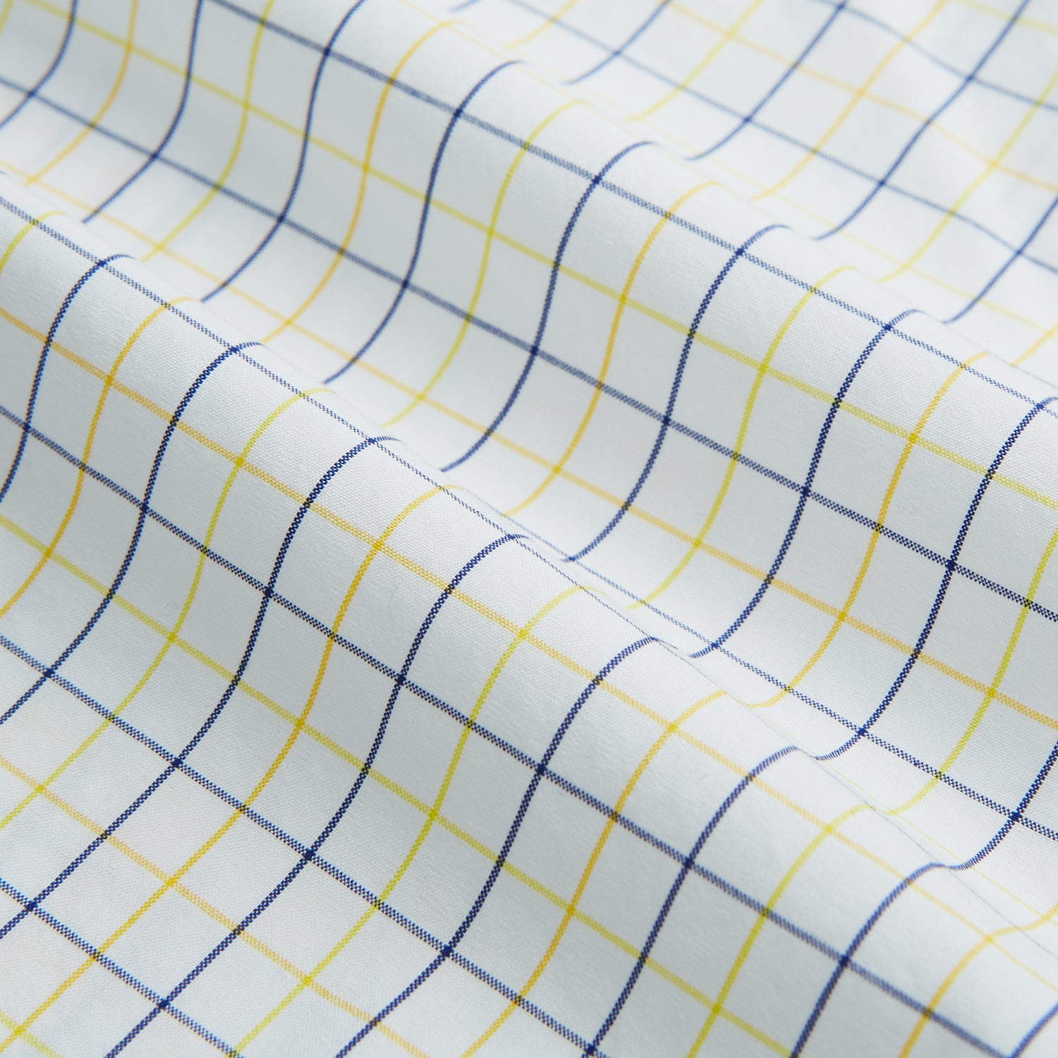 Yellow Overlay Grid Check Mayfair Shirt