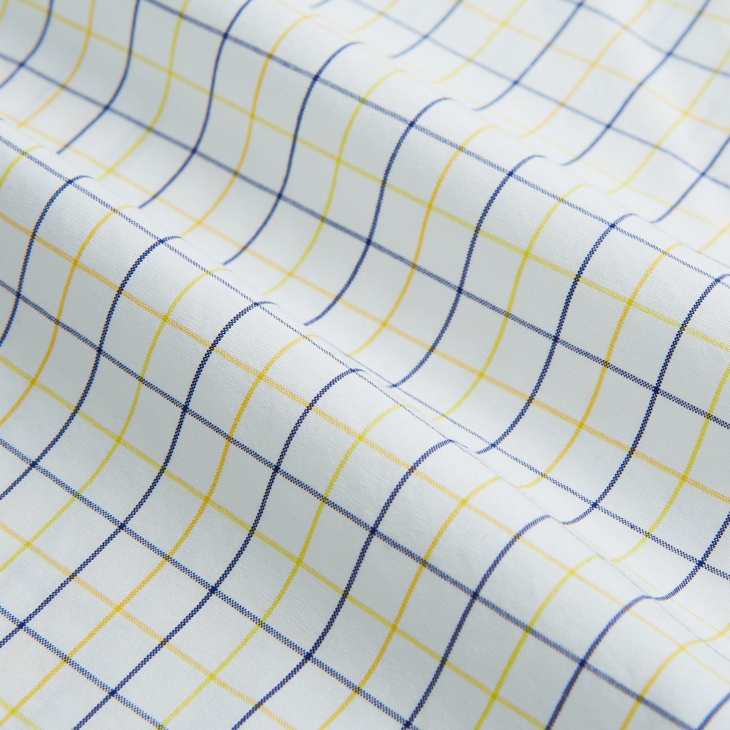 View 6 of product Yellow Overlay Grid Check Mayfair Shirt