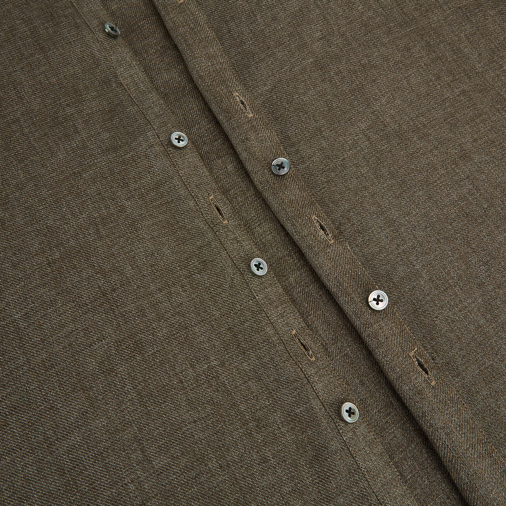 Olive Linen Windsor Shirt