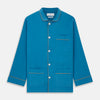 View 6 of product Blue Silk Hyde Pyjama Set