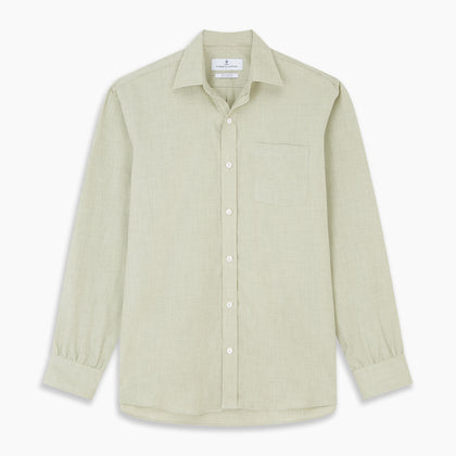 Soft Green Cashmerello Weekend Fit Finch Shirt Image 6