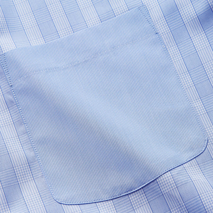 Blue Multi Check Cotton RE-PURPOSE Weekend Fit Suffolk Shirt Image 3