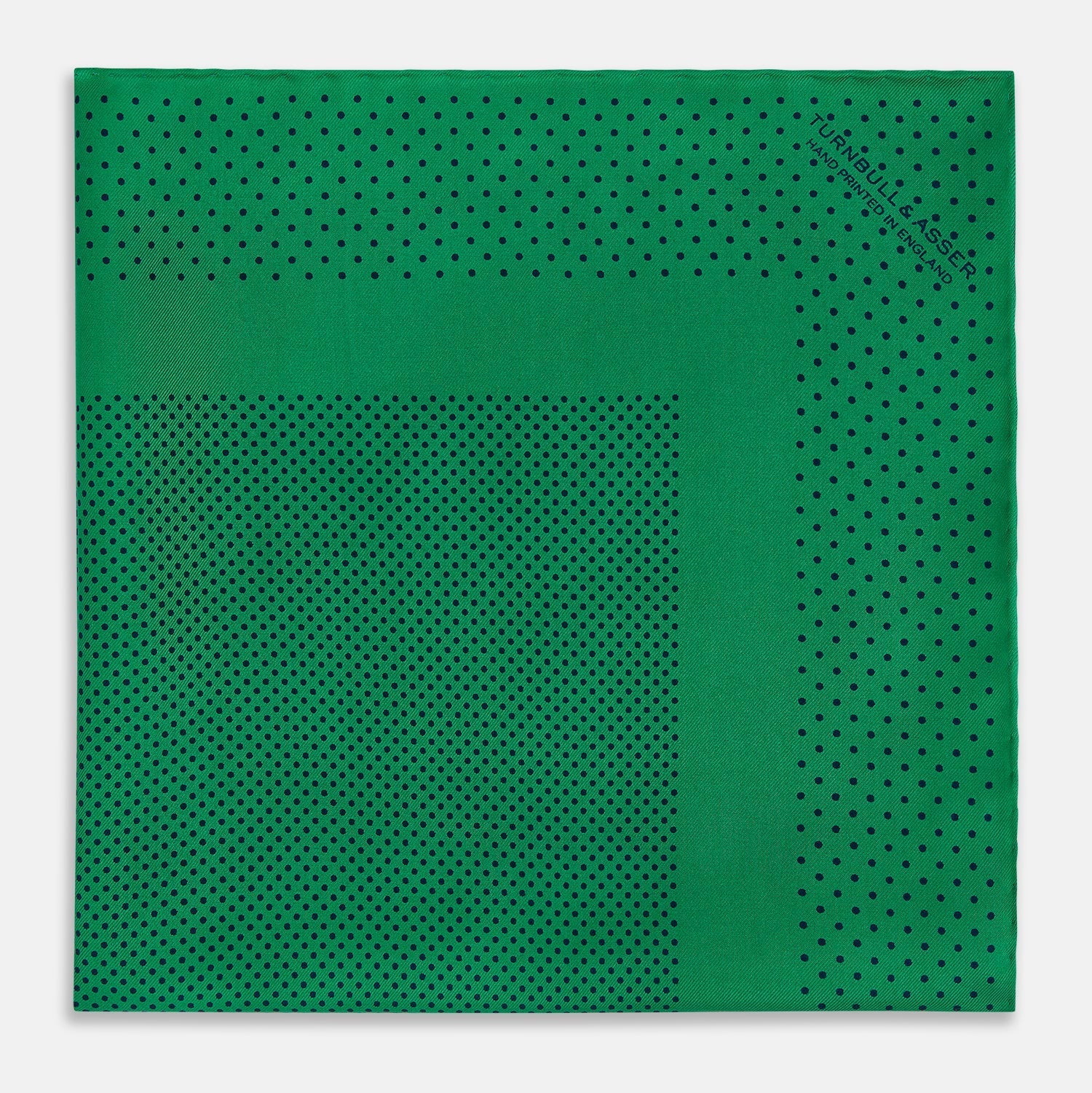 View 3 of product Green Dot Silk Pocket Square
