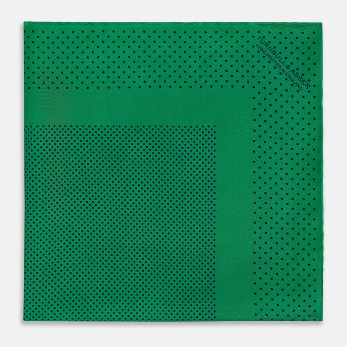 Green Dot Silk Pocket Square Image 2
