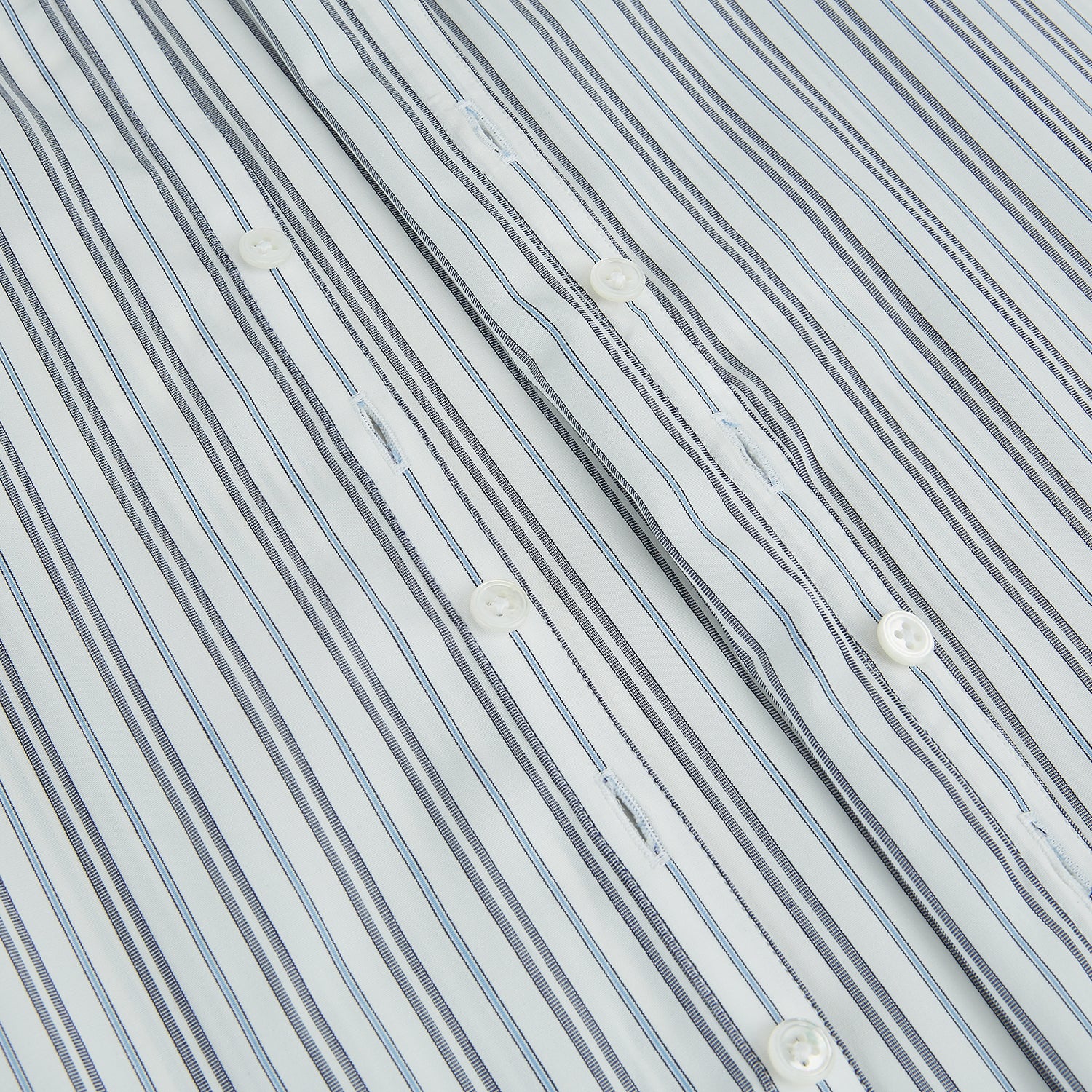 View 7 of product NAVY AND LIGHT BLUE MULTI TRACK STRIPE WESTMINSTER SHIRT