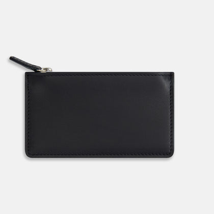 Navy Leather Zip Wallet Image 2