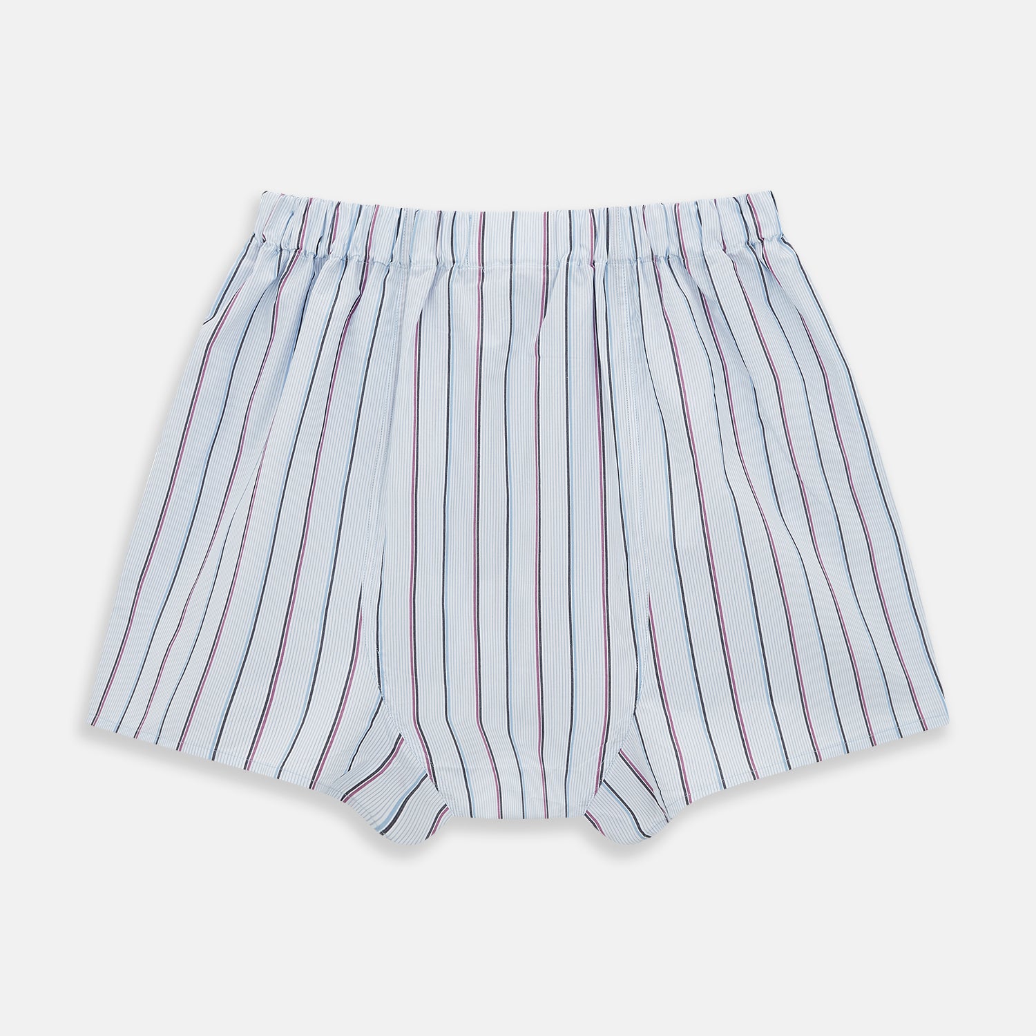 View 2 of product Pale Blue And Pink Multi Stripe Godfrey Boxer Shorts