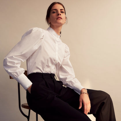 Turnbull and The Deck White Cotton Expressionist Shirt Image 8