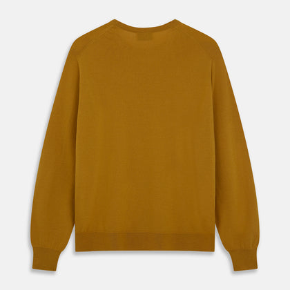 Gold Crew Neck Merino Jumper Image 2