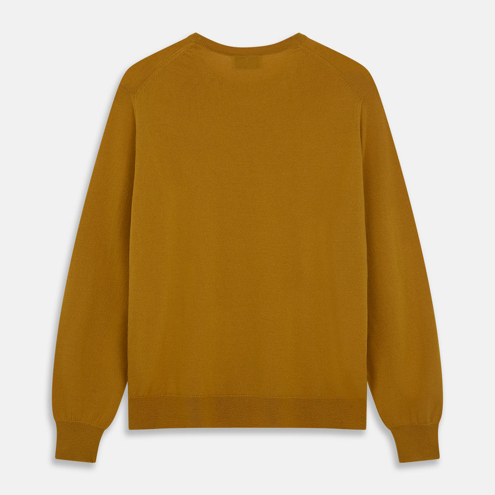 Gold Crew Neck Merino Jumper