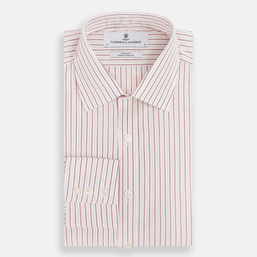 Red Multi Ticking Stripe Mayfair Shirt